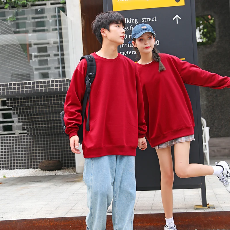 Pilling əleyhinə Polyester Crew Boyunlu Sweatshirt